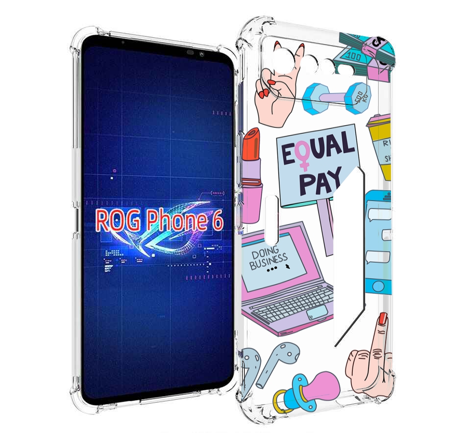 

Чехол MyPads разные-штучки для Asus ROG Phone 6, Прозрачный, Tocco