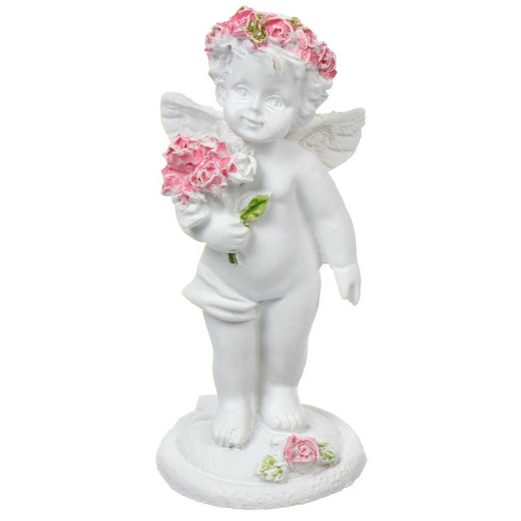 

Фигурка декоративная полистоун, Ангел, 3х3х7 см, белая, Y6-6119
