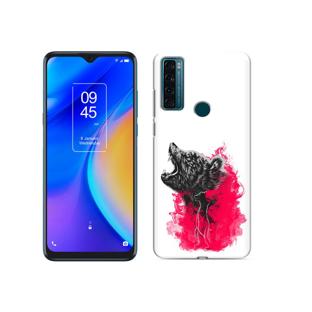 

Чехол MyPads Tocco для TCL 20 SE медведь в дымке, Прозрачный, Tocco