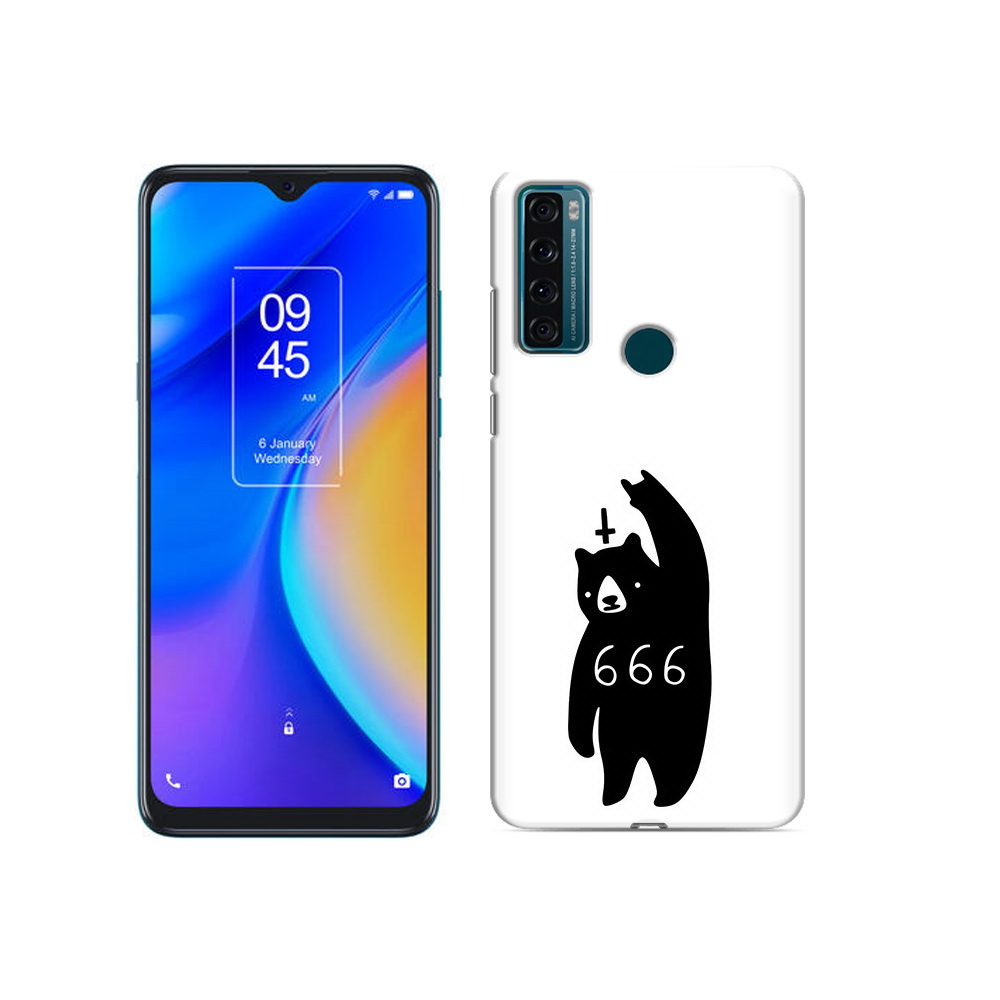 

Чехол MyPads Tocco для TCL 20 SE медведь 666, Прозрачный, Tocco