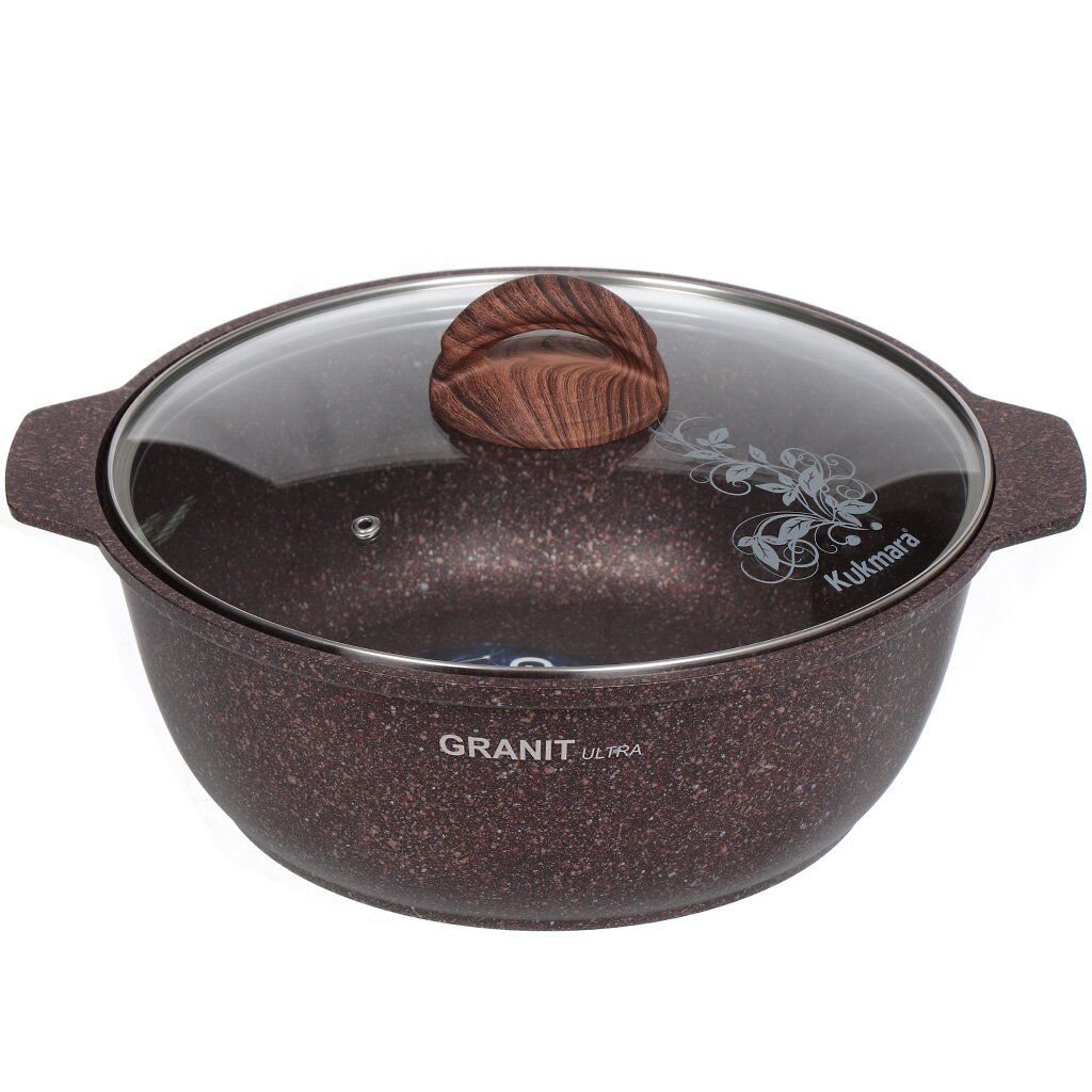 

Жаровня 4л Granit Ultra со стеклянной крышкой.