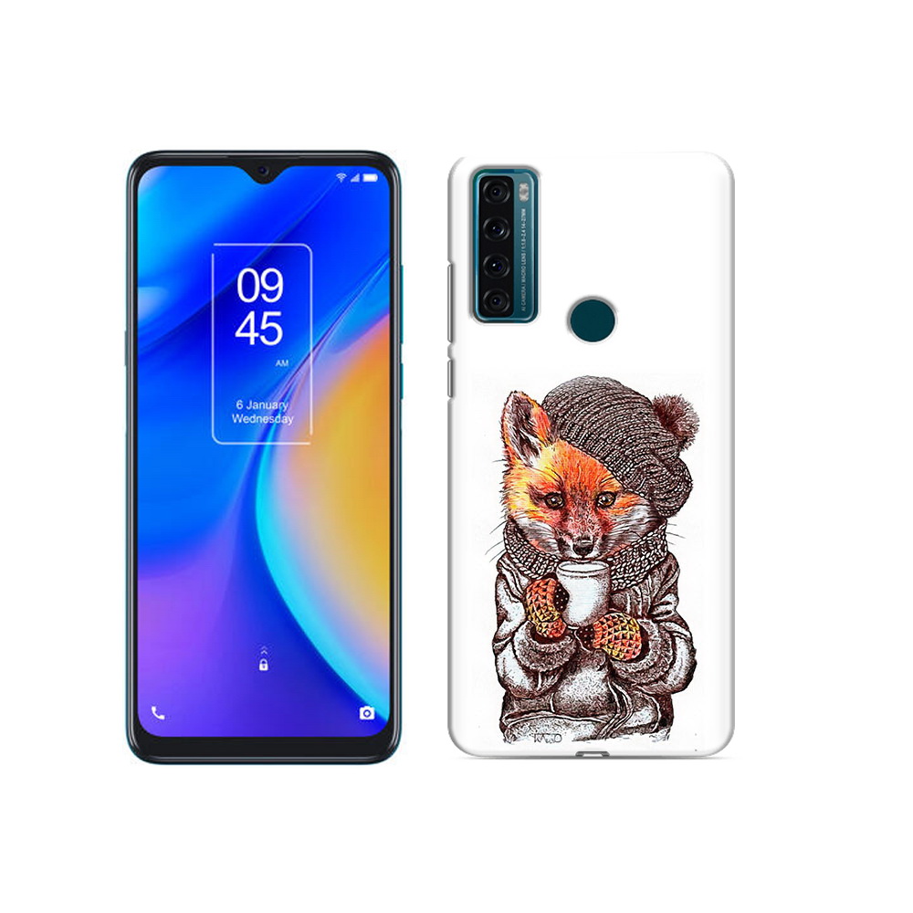 

Чехол MyPads Tocco для TCL 20 SE лиса в шапке, Tocco