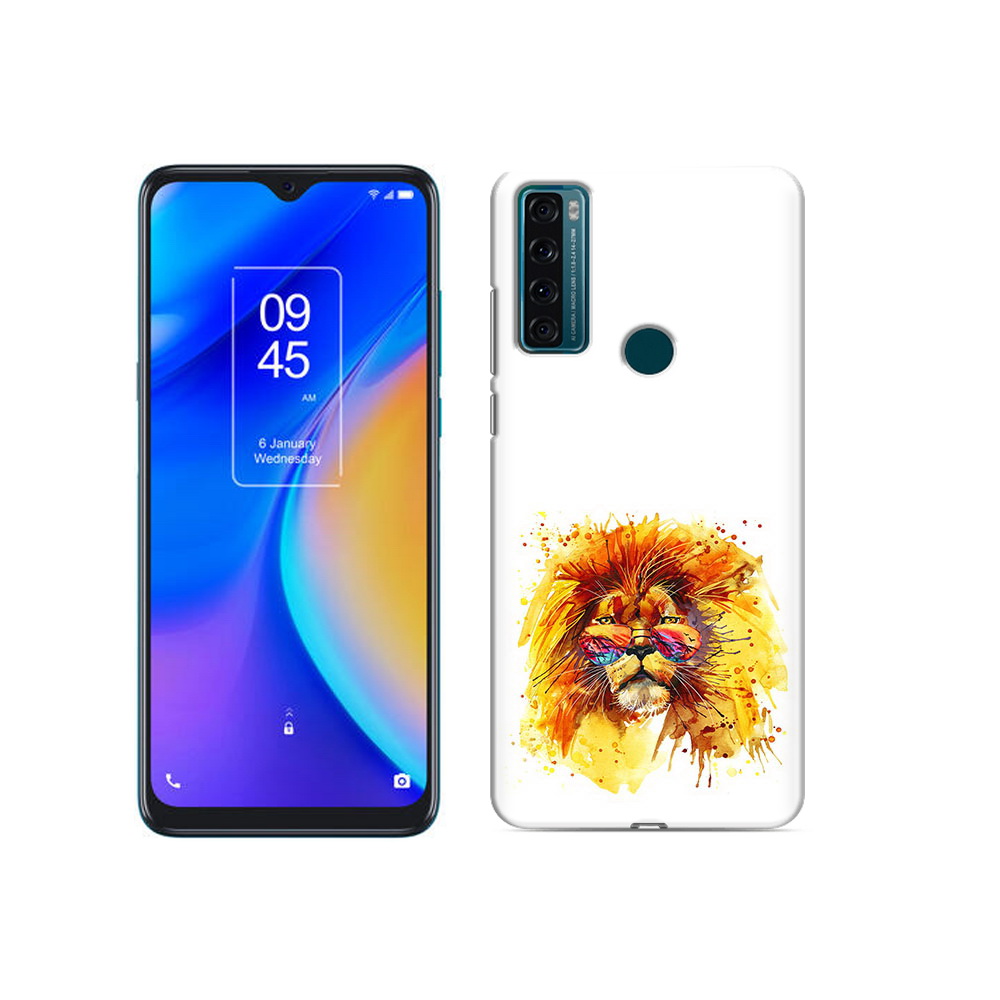 

Чехол MyPads Tocco для TCL 20 SE лев в очках, Прозрачный, Tocco