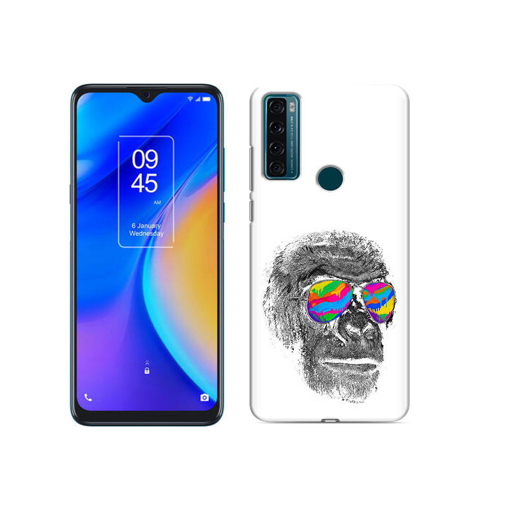 

Чехол MyPads Tocco для TCL 20 SE крутая обезьяна в очках, Прозрачный, Tocco