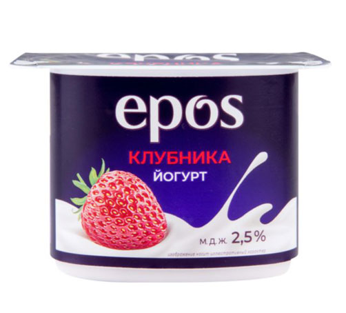 

Йогурт Epos клубника 2,5% БЗМЖ 120 г