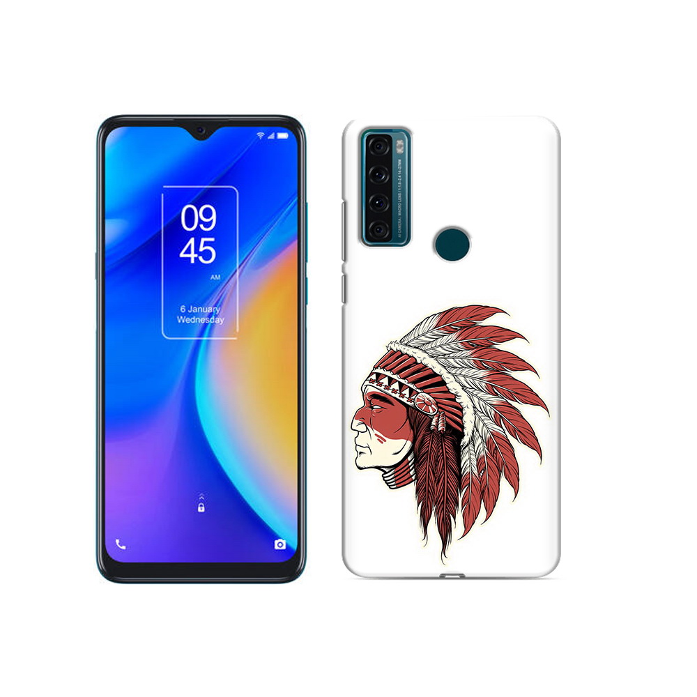 

Чехол MyPads Tocco для TCL 20 SE красный индеец, Прозрачный, Tocco