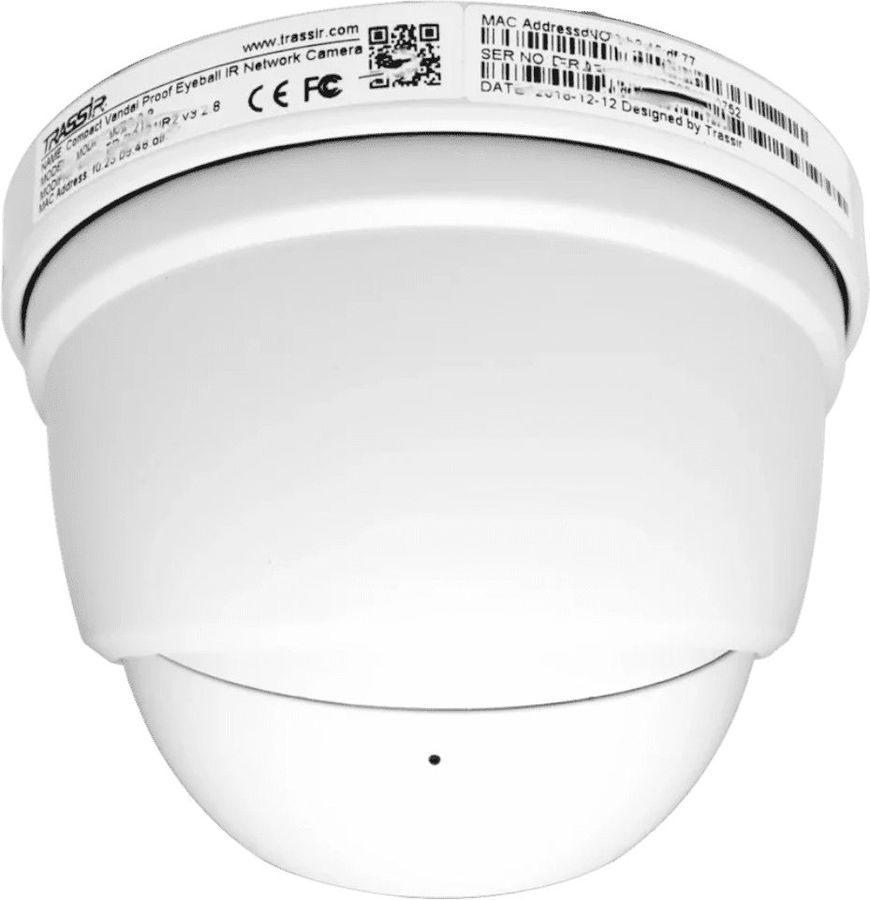 Камера видеонаблюдения IP Trassir TR-D8121IR2,  1080p,  2.8 мм,  белый [tr-d8121ir2 (2.8 m