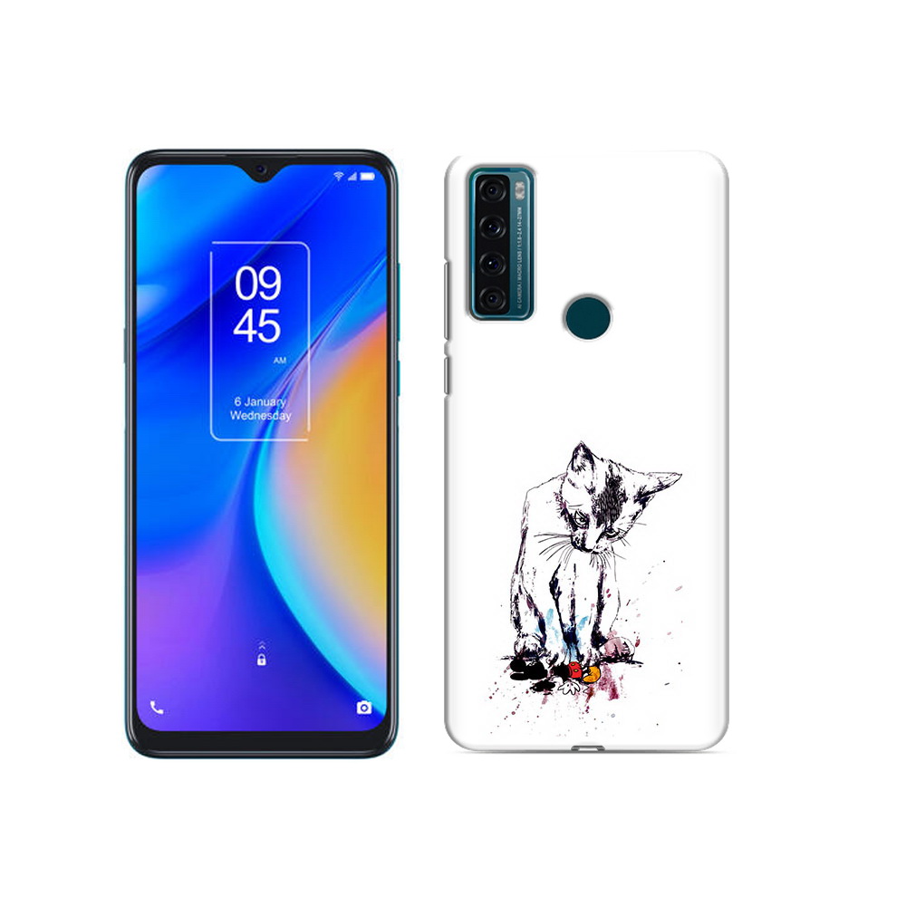 

Чехол MyPads Tocco для TCL 20 SE кот и микки, Прозрачный, Tocco