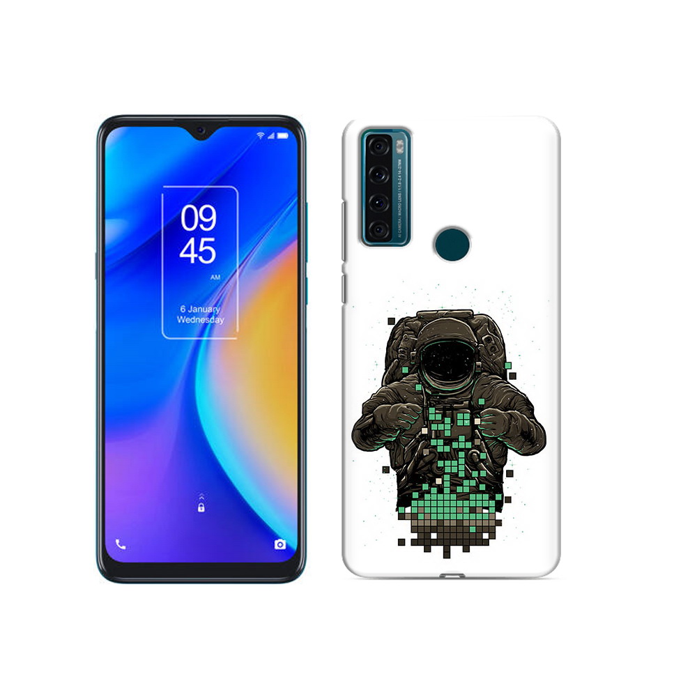 

Чехол MyPads Tocco для TCL 20 SE космонавт с пикселями, Прозрачный, Tocco