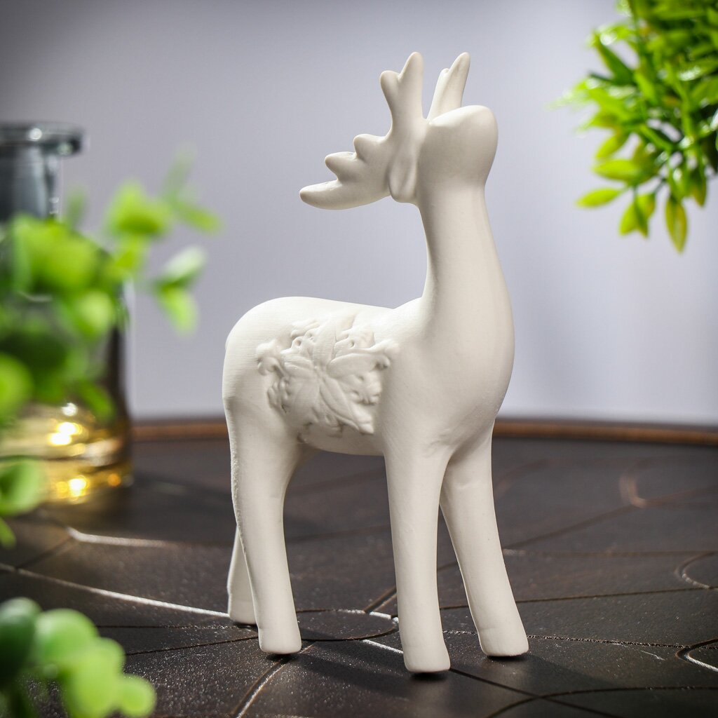 

Фигурка декоративная керамика, Олень, 9х4.5х15 см, диз.3, Y4-5193, Белый