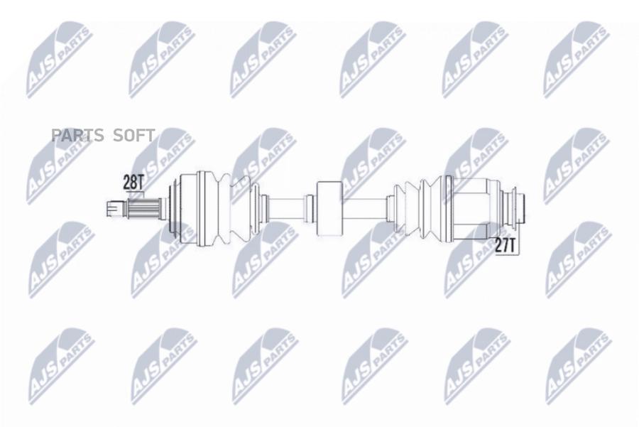 

NTY 'NPWHD033 Полуось, honda cr-v 2.0 1шт