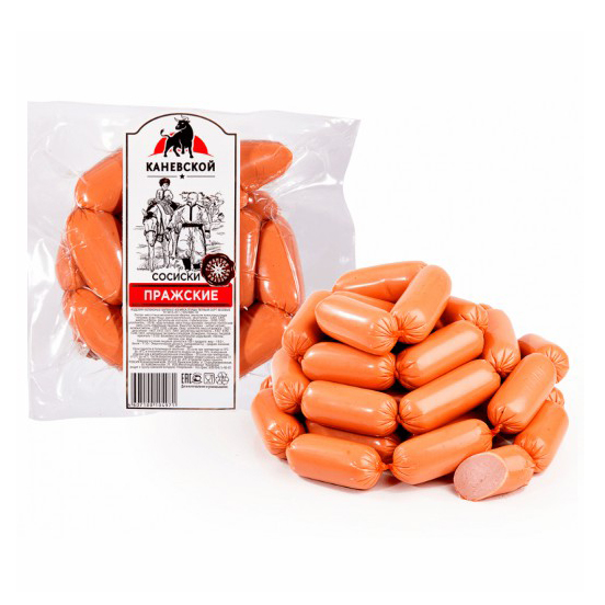

Сосиски Каневской Пражские из мяса птицы +-500 г