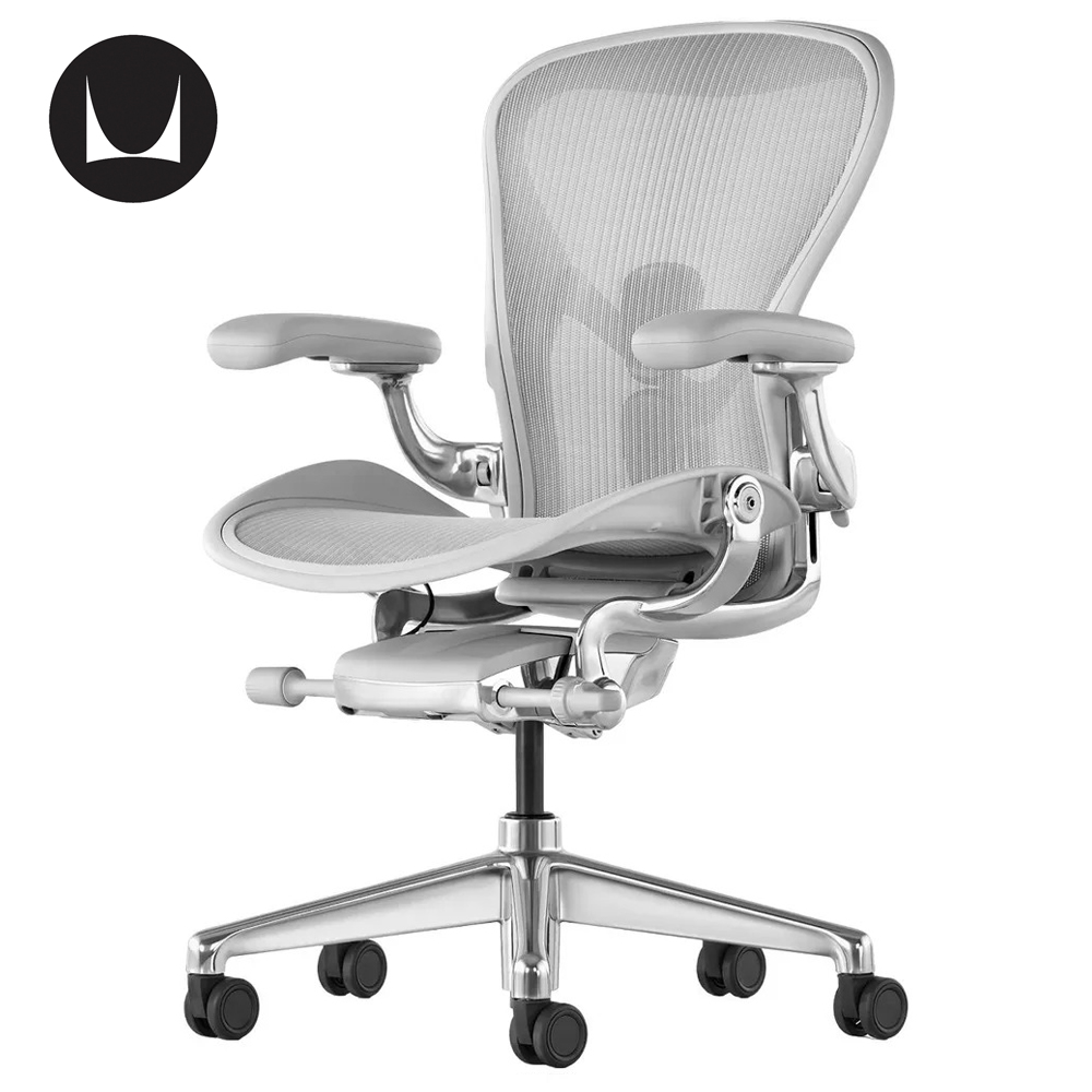 Кресло Herman Miller Aeron Mineral / Polished Aluminum, размер C Aeron C серый