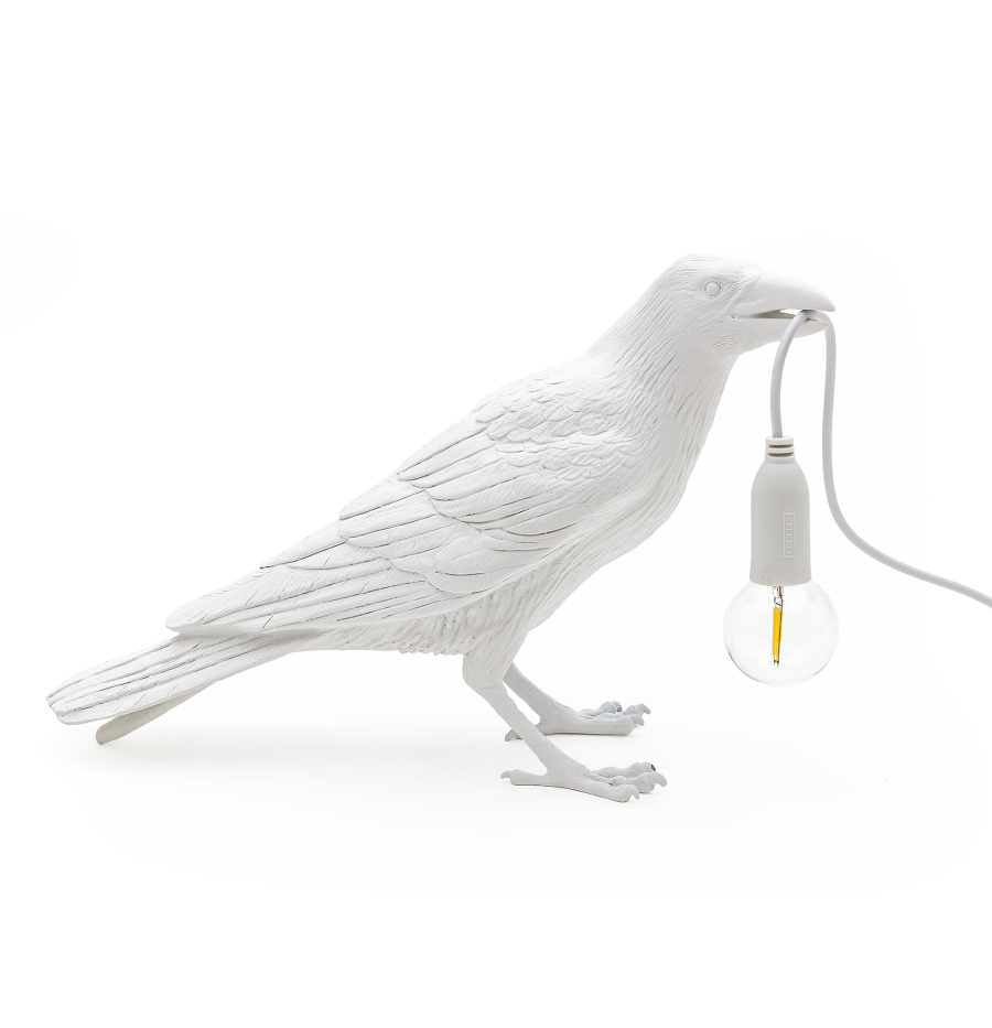 Светильник Seletti настольный Bird Lamp Waiting белый