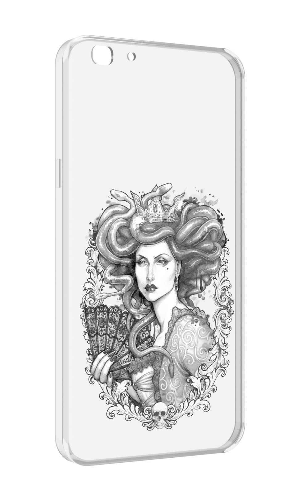 

Чехол MyPads медуза черно белый для Oppo A77/F3 (2017 год), Прозрачный, Tocco