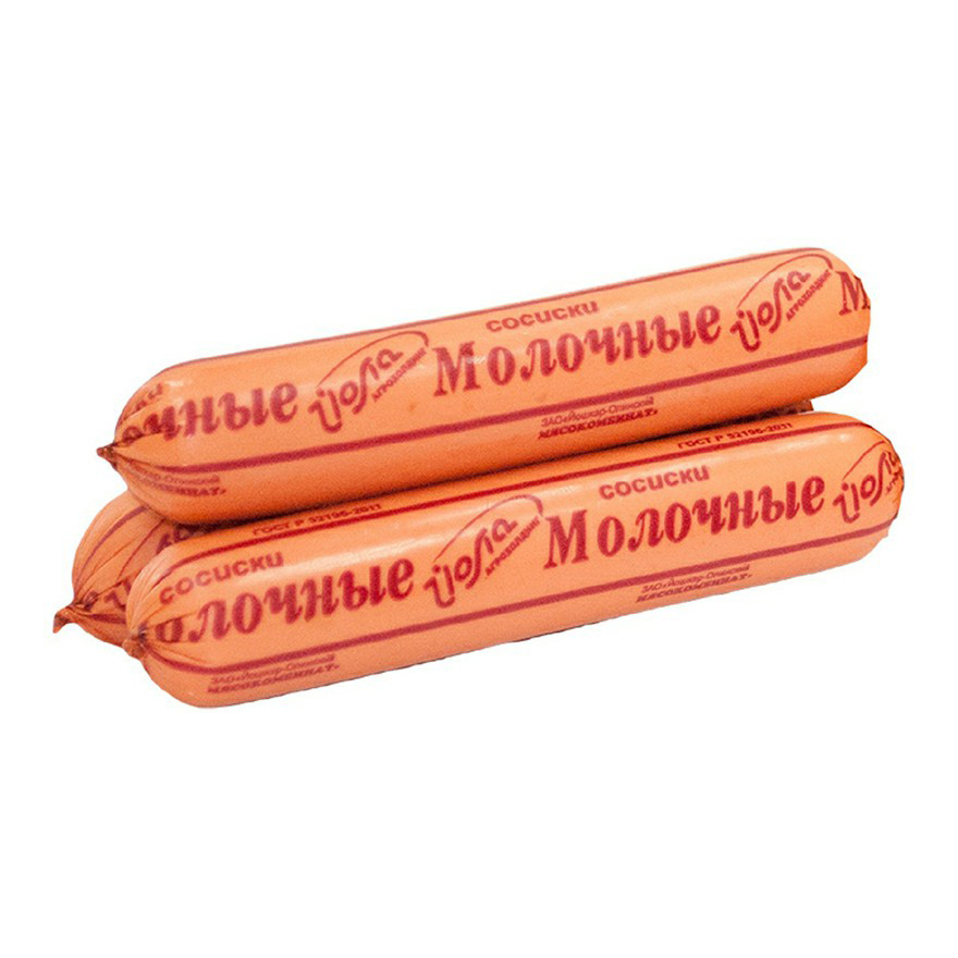 

Сосиски Йола Молочные ГОСТ вареные +-500 г