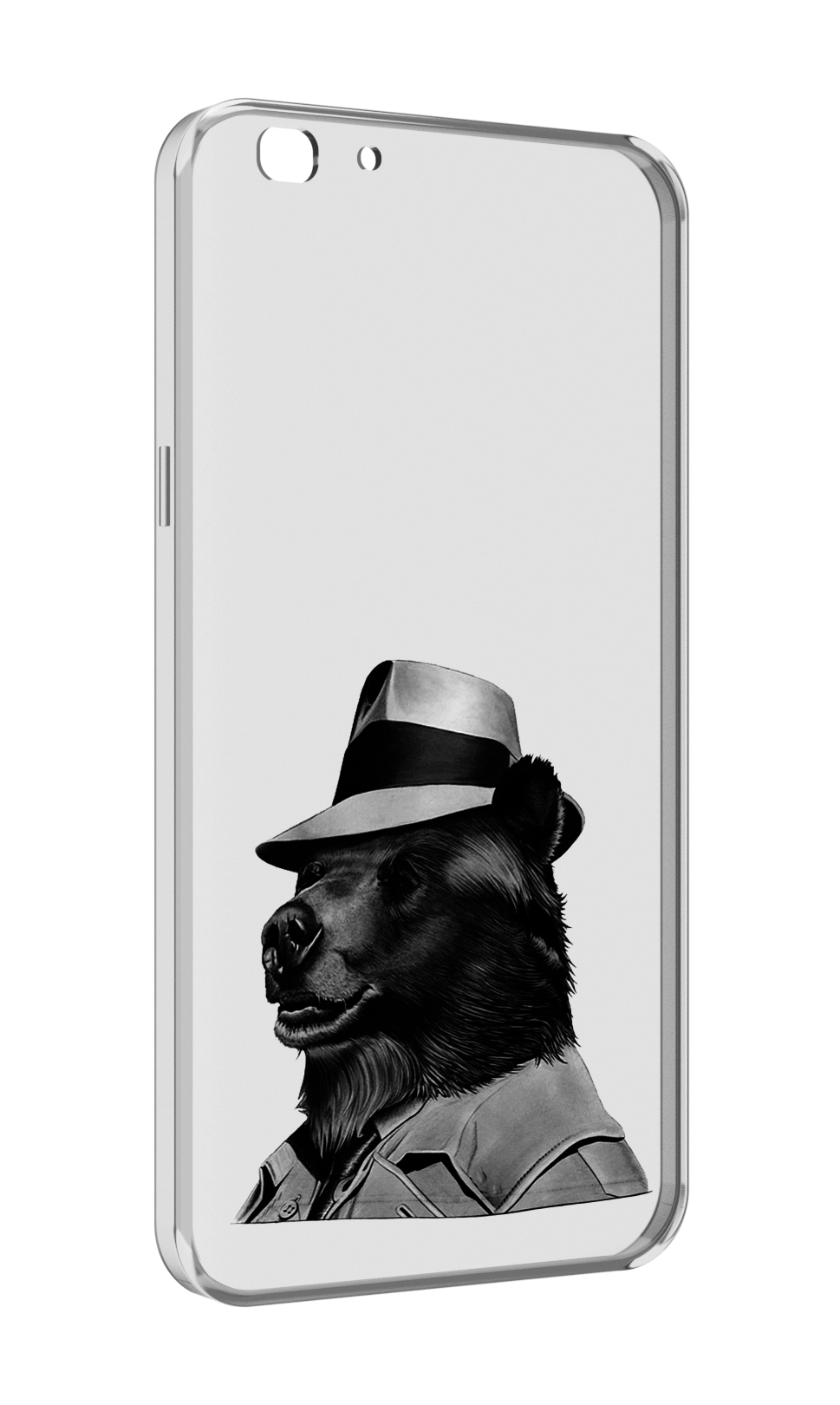 Чехол MyPads медведь в шляпе для Oppo A77/F3 (2017 год)