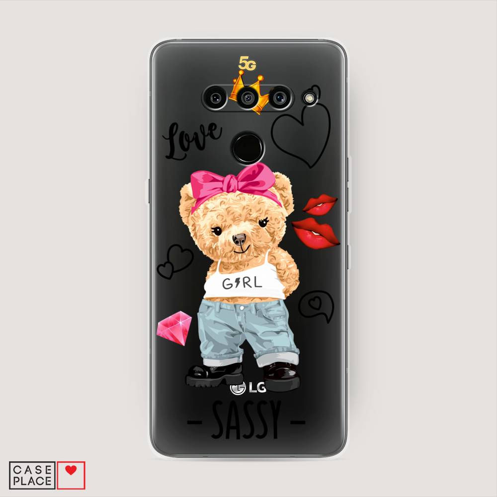 

Чехол на LG V50 ThinQ "Sugar Mommy", Голубой;белый;розовый, 83850-6