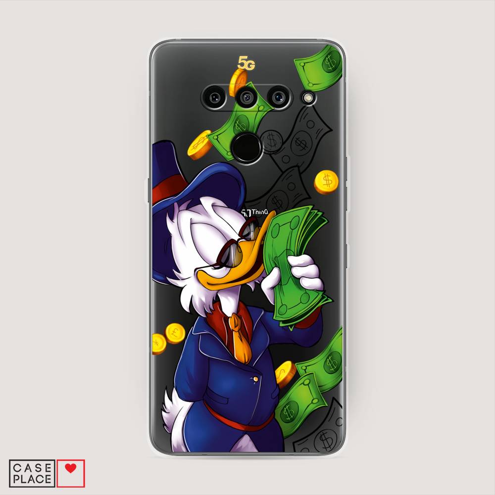 

Чехол на LG V50 ThinQ "Scrooge McDuck with Money", Синий;зеленый;белый, 83850-6
