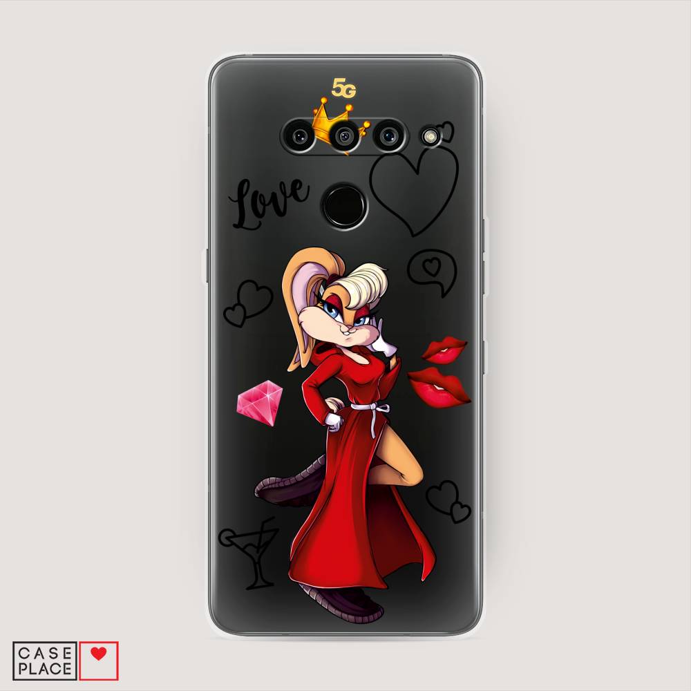 

Чехол на LG V50 ThinQ "Rich Lola Bunny", Красный;бежевый;оранжевый, 83850-6