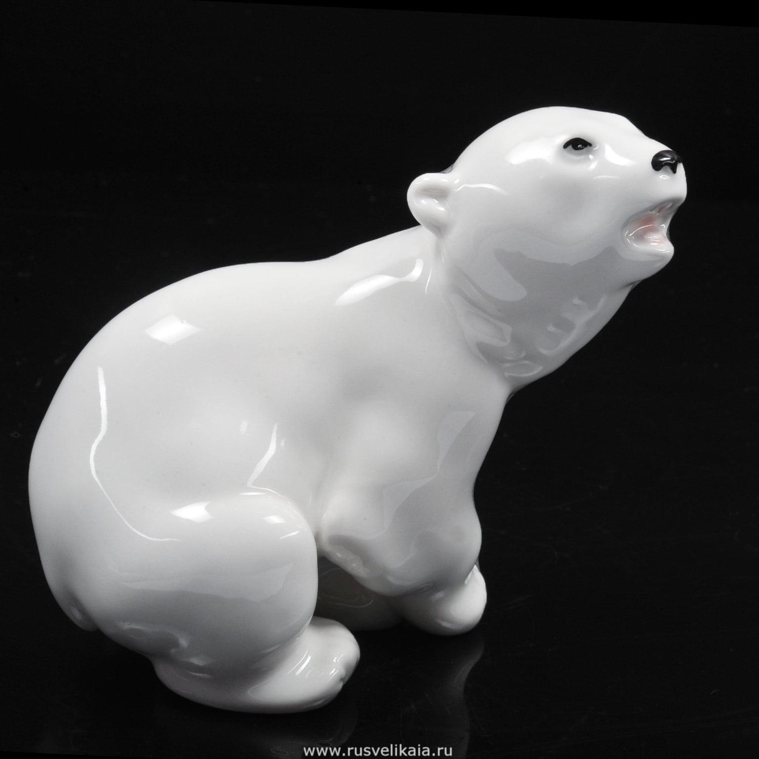 фото Статуэтка «медвежонок белый». ифз императорский фарфор