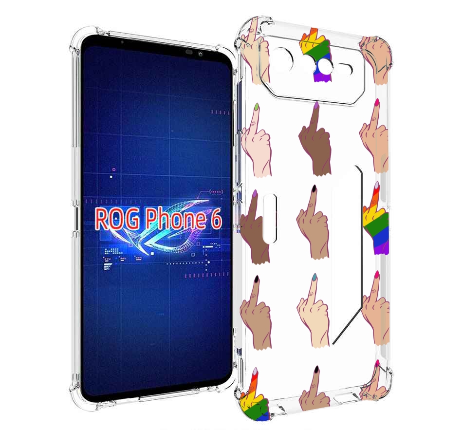 

Чехол MyPads разноцветные-руки для Asus ROG Phone 6, Прозрачный, Tocco