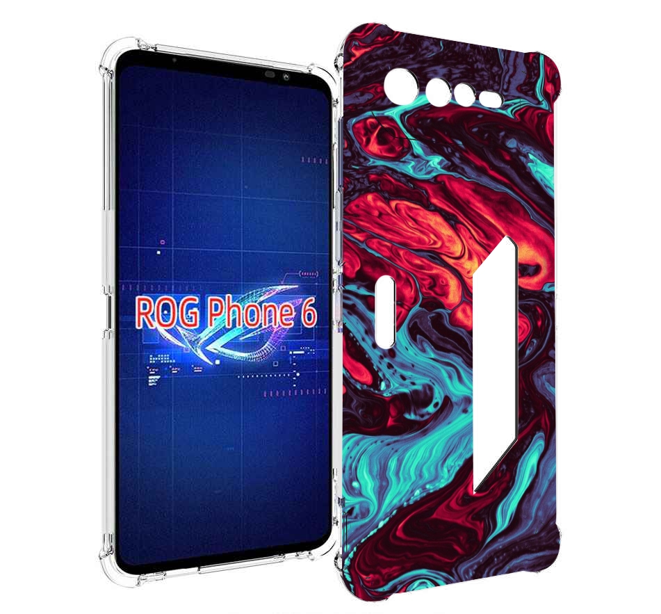 

Чехол MyPads разбавленная краска для Asus ROG Phone 6, Прозрачный, Tocco