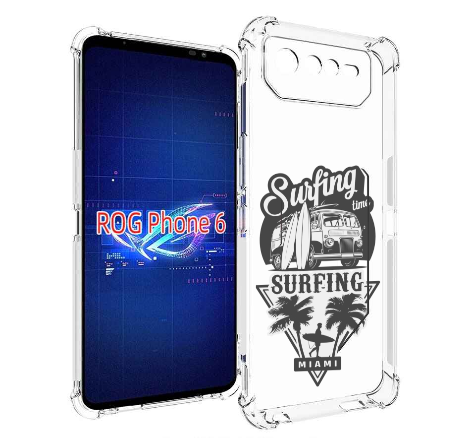 

Чехол MyPads путешествие-на-фургочике для Asus ROG Phone 6, Прозрачный, Tocco