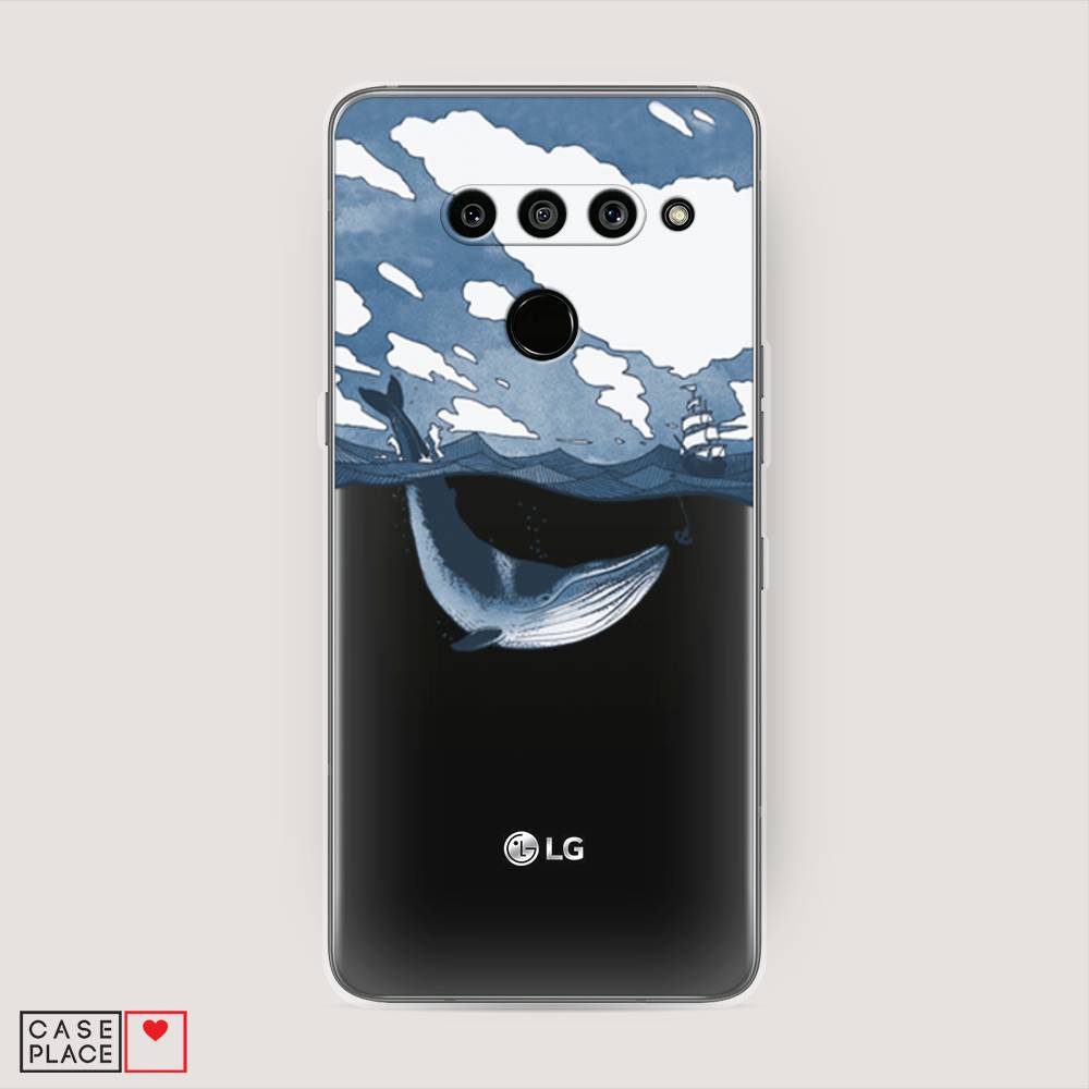 

Чехол на LG V50 ThinQ "Большой кит", Синий, 83850-1