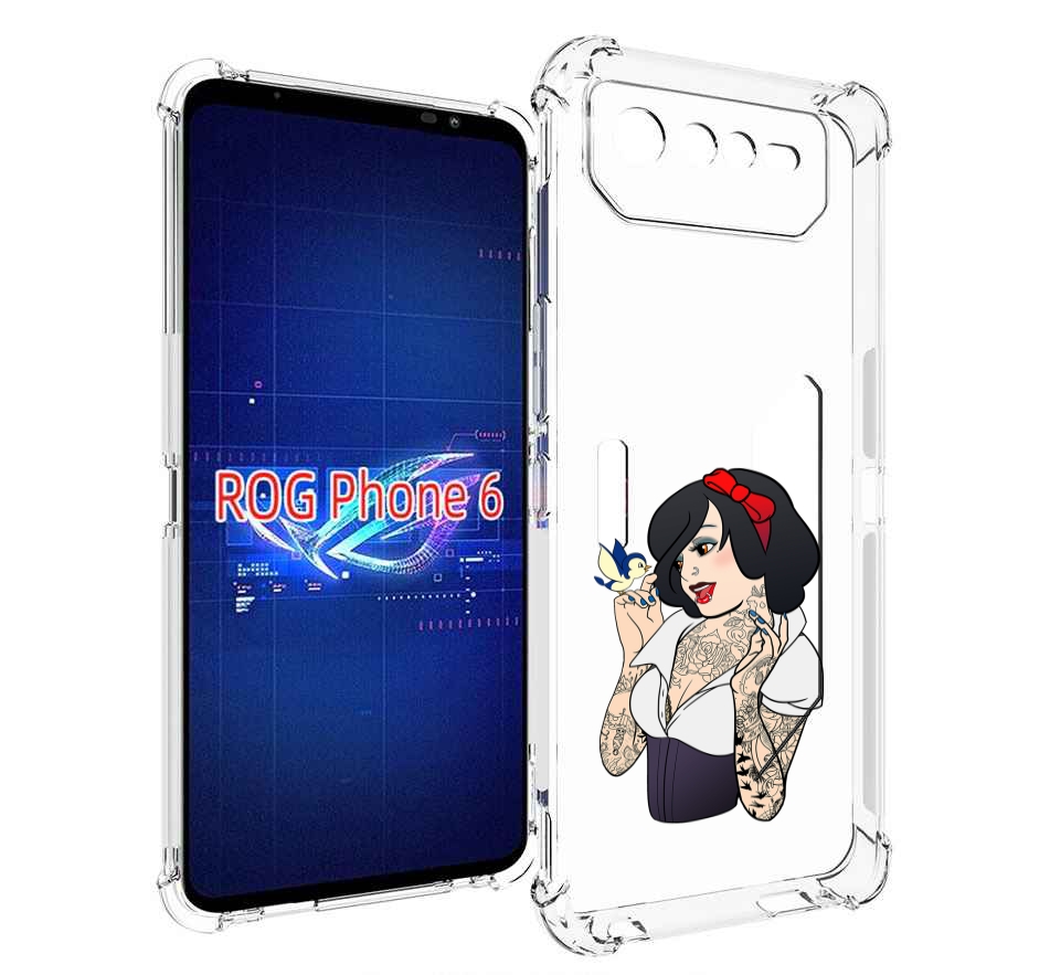 

Чехол MyPads принцесса-тату женский для Asus ROG Phone 6, Прозрачный, Tocco