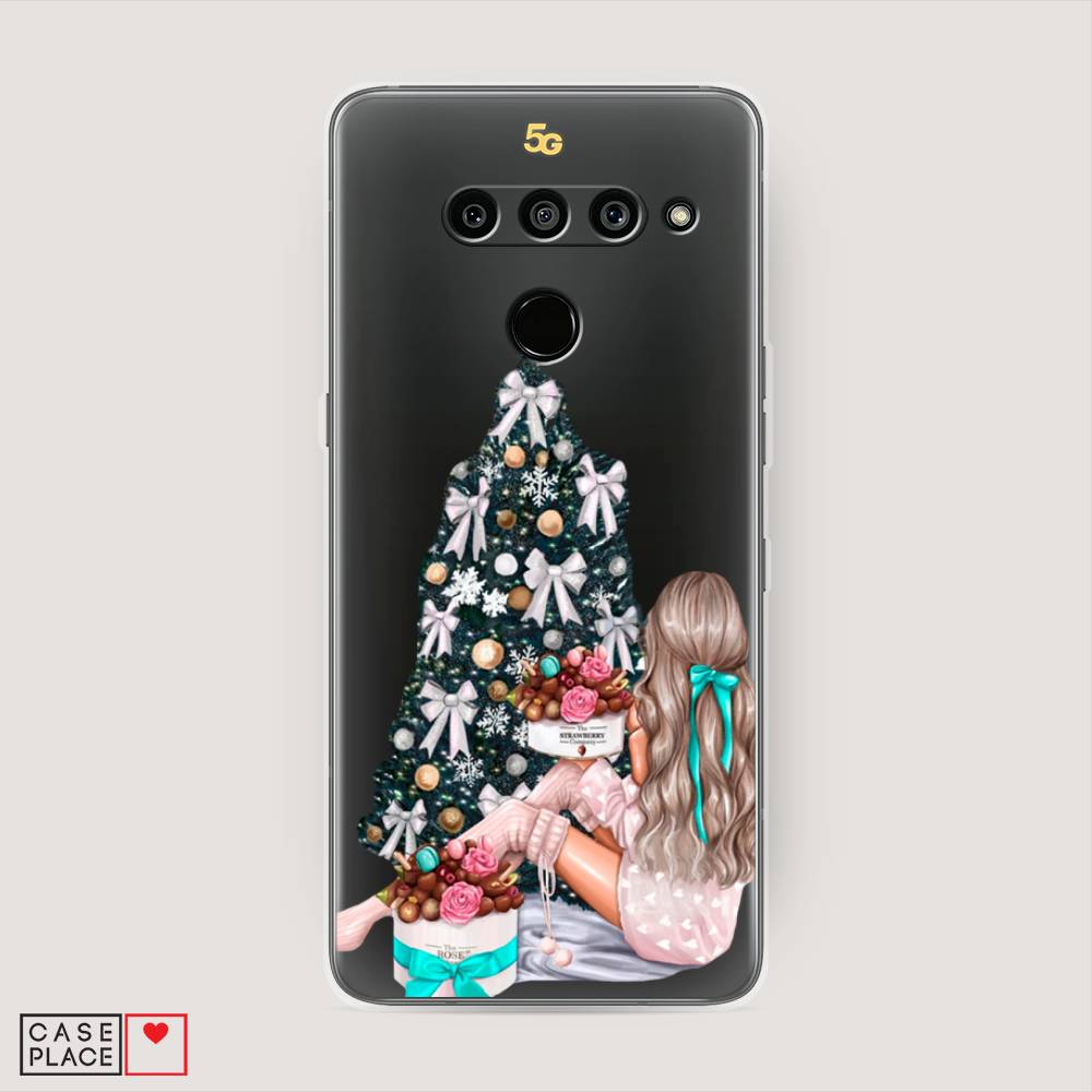 

Чехол на LG V50 ThinQ "New Year", Зеленый;бежевый;голубой, 83850-5