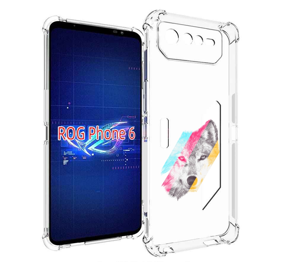 

Чехол MyPads волк градиент для Asus ROG Phone 6, Прозрачный, Tocco