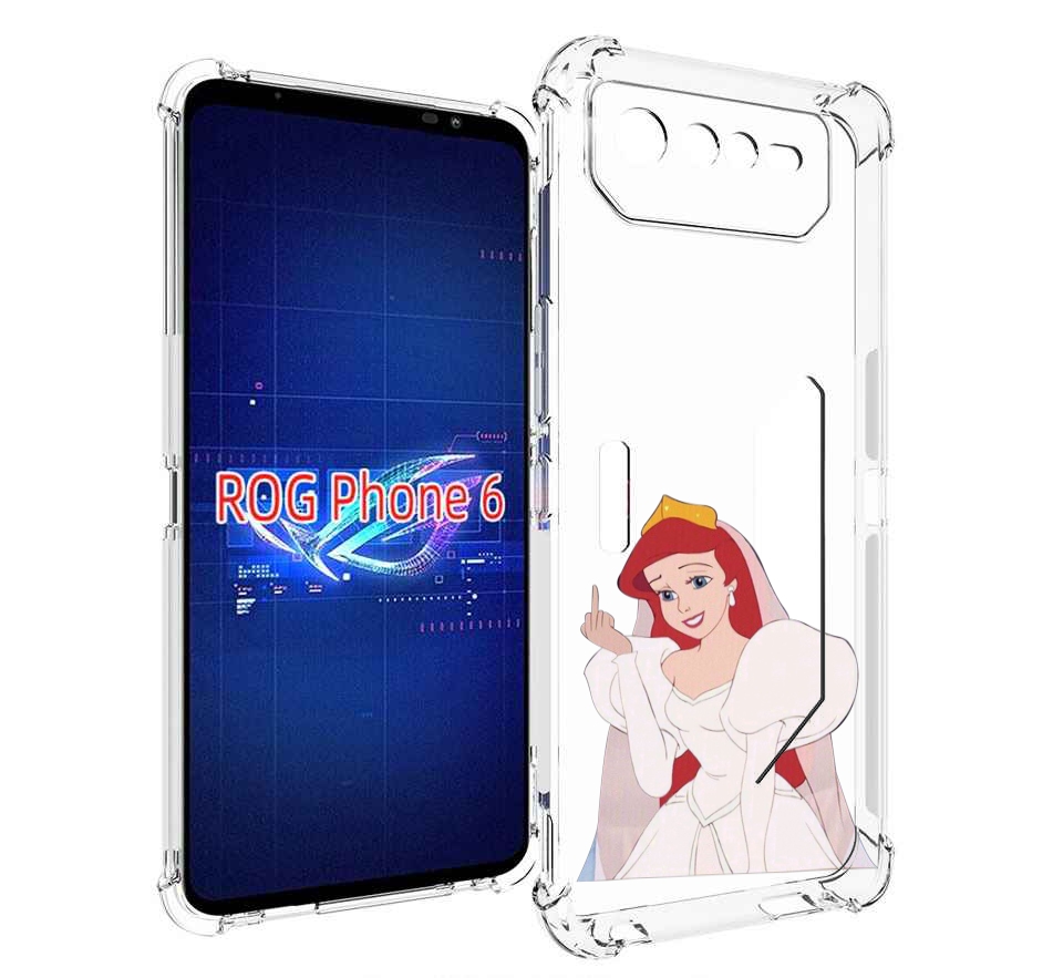 

Чехол MyPads принцесса-Русалочка-Ариель женский для Asus ROG Phone 6, Прозрачный, Tocco