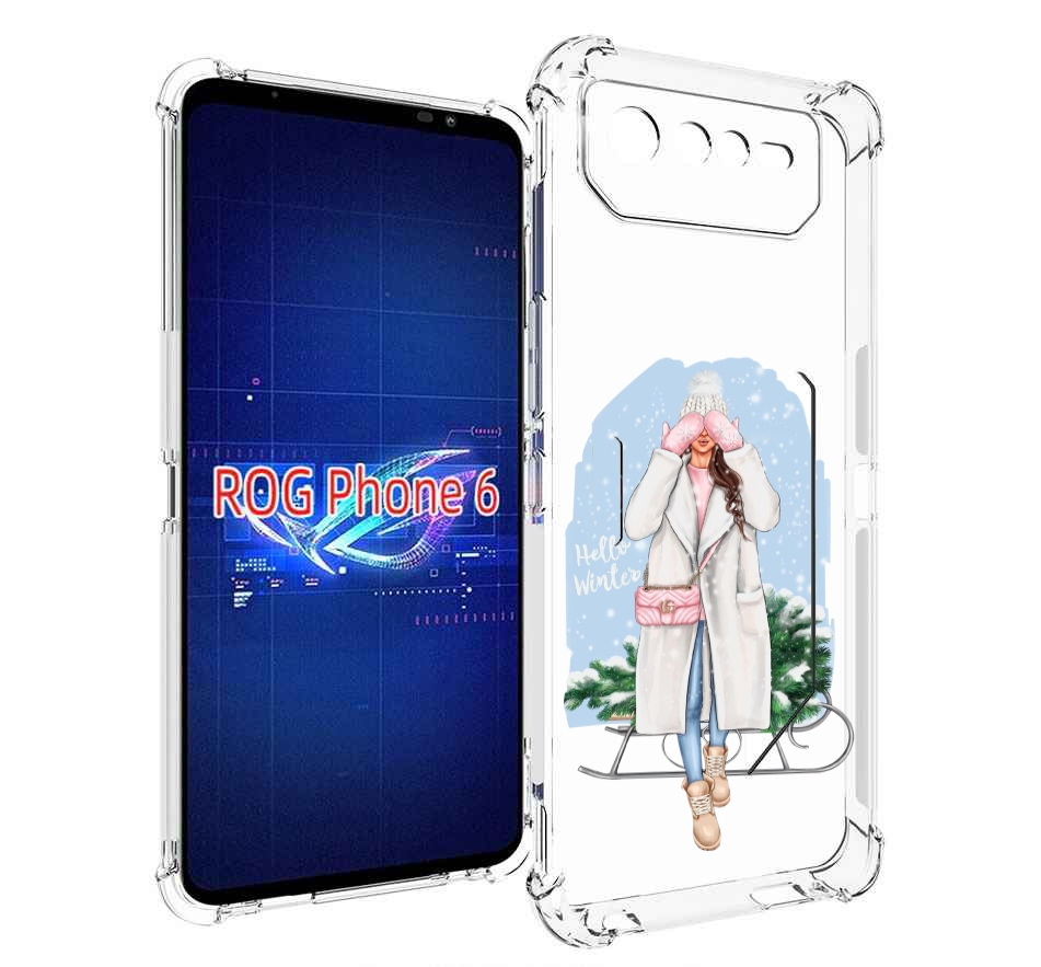 

Чехол MyPads привет-зима женский для Asus ROG Phone 6, Прозрачный, Tocco