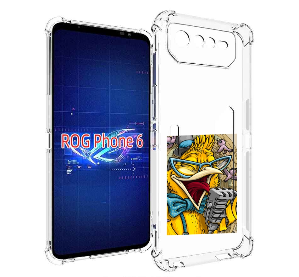 

Чехол MyPads поющая птичка для Asus ROG Phone 6, Прозрачный, Tocco