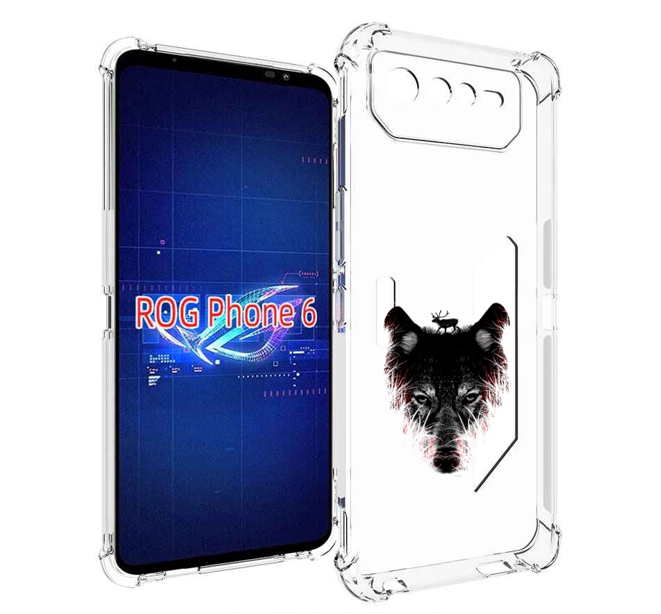 

Чехол MyPads волк в траве для Asus ROG Phone 6, Прозрачный, Tocco