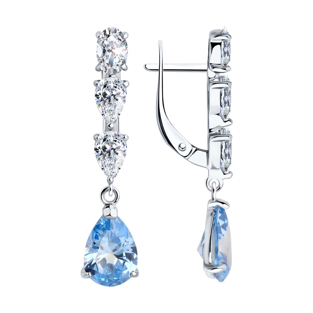 

Серьги из серебра SOKOLOV 94026774, фианит, 94026774