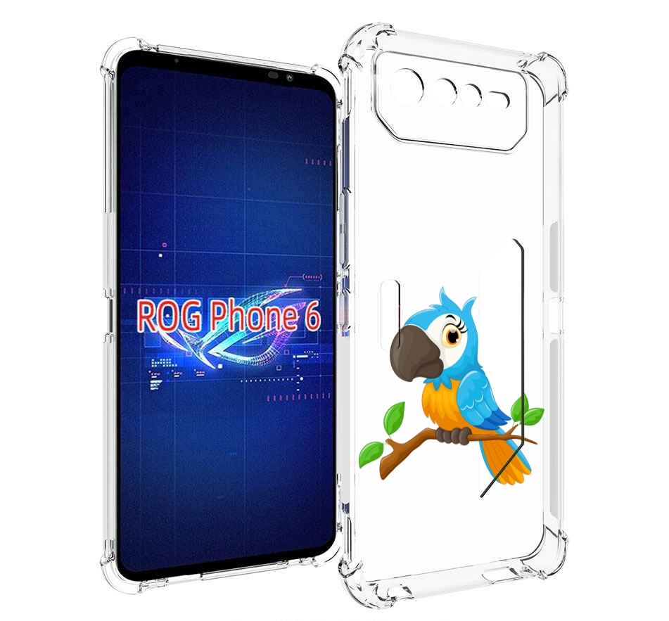 

Чехол MyPads попугайчик детский для Asus ROG Phone 6, Прозрачный, Tocco