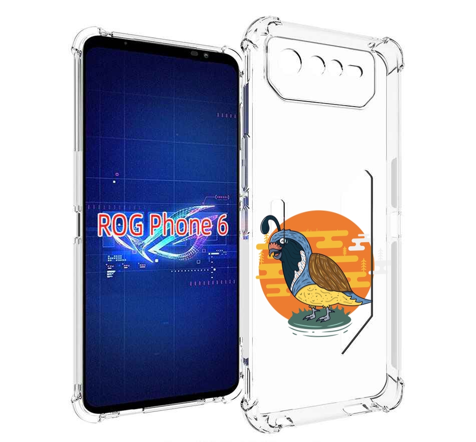 

Чехол MyPads попугай-на-острове для Asus ROG Phone 6, Прозрачный, Tocco