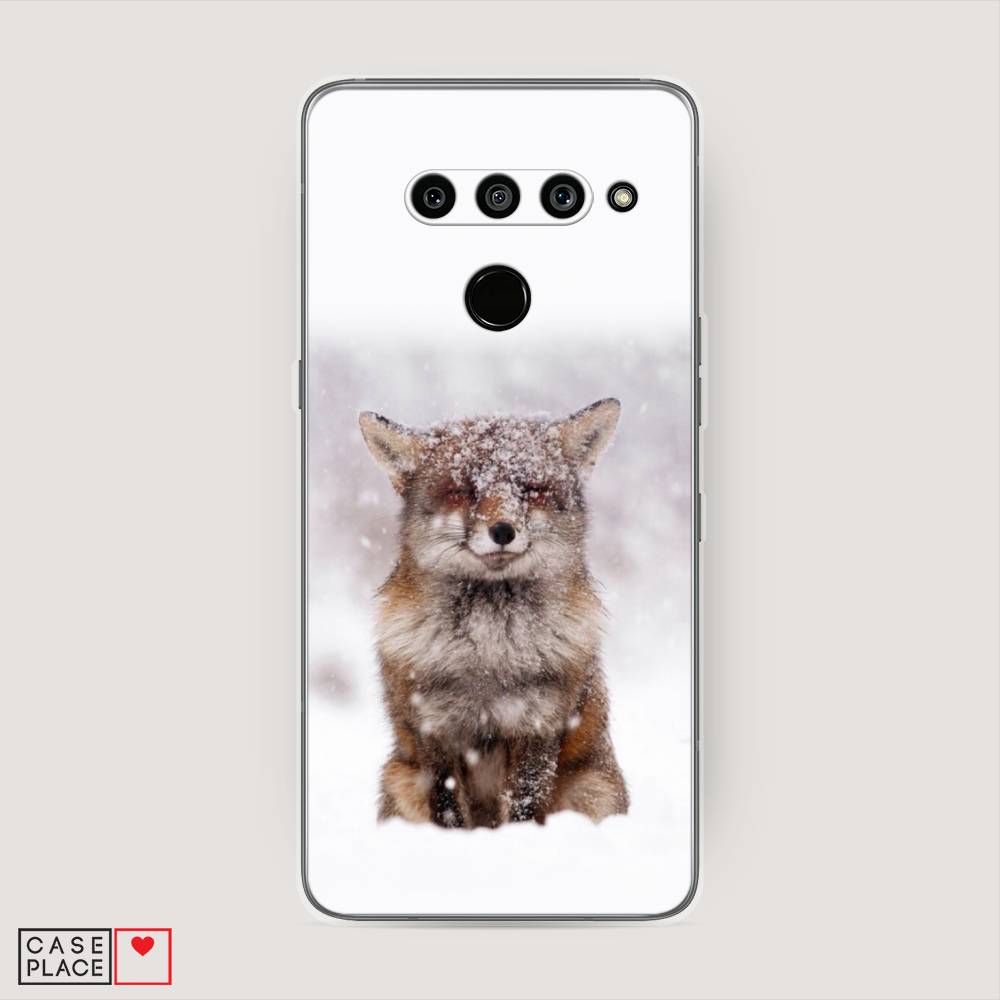 

Чехол на LG V50 ThinQ "Зимняя лиса", Белый;серый;коричневый, 83850-1