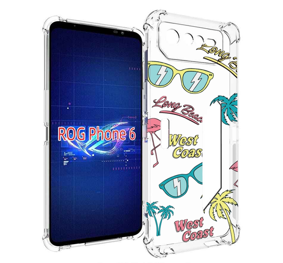 

Чехол MyPads пляжные-декорации для Asus ROG Phone 6, Прозрачный, Tocco