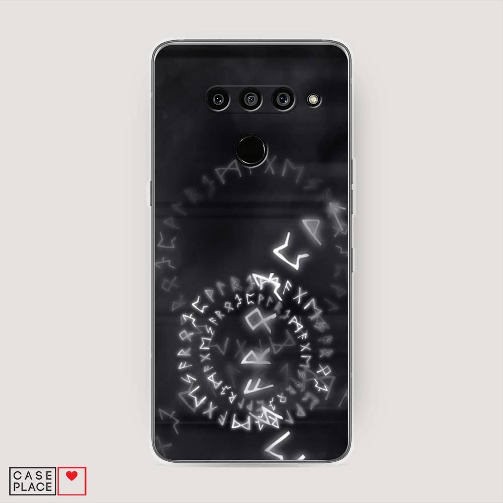 

Чехол на LG V50 ThinQ "Руны", Серый;черный, 83850-3