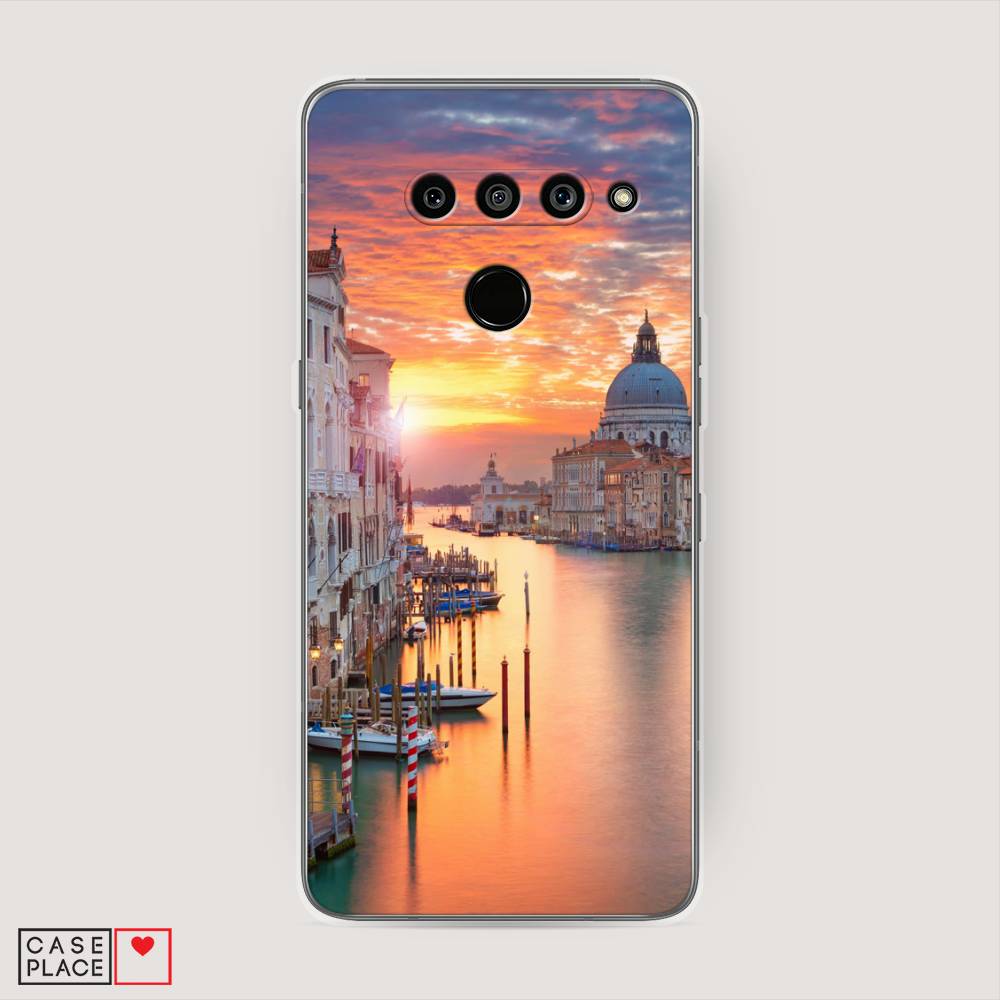 

Чехол на LG V50 ThinQ "Восход 11", Розовый;оранжевый, 83850-2