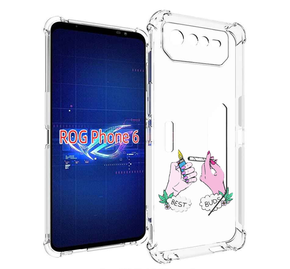 

Чехол MyPads плохие руки женский для Asus ROG Phone 6, Прозрачный, Tocco