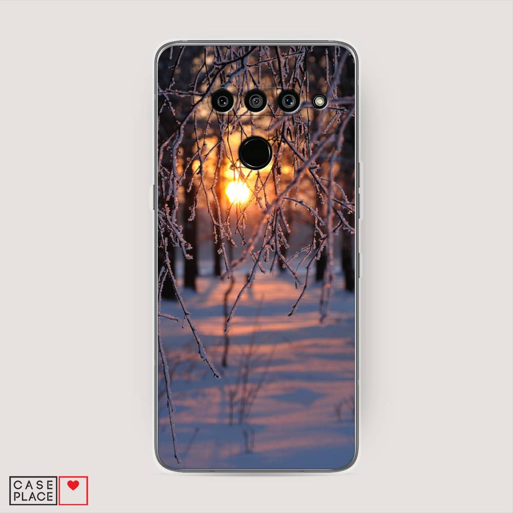 

Чехол на LG V50 ThinQ "Зима 7", Оранжевый;розовый;черный, 83850-2