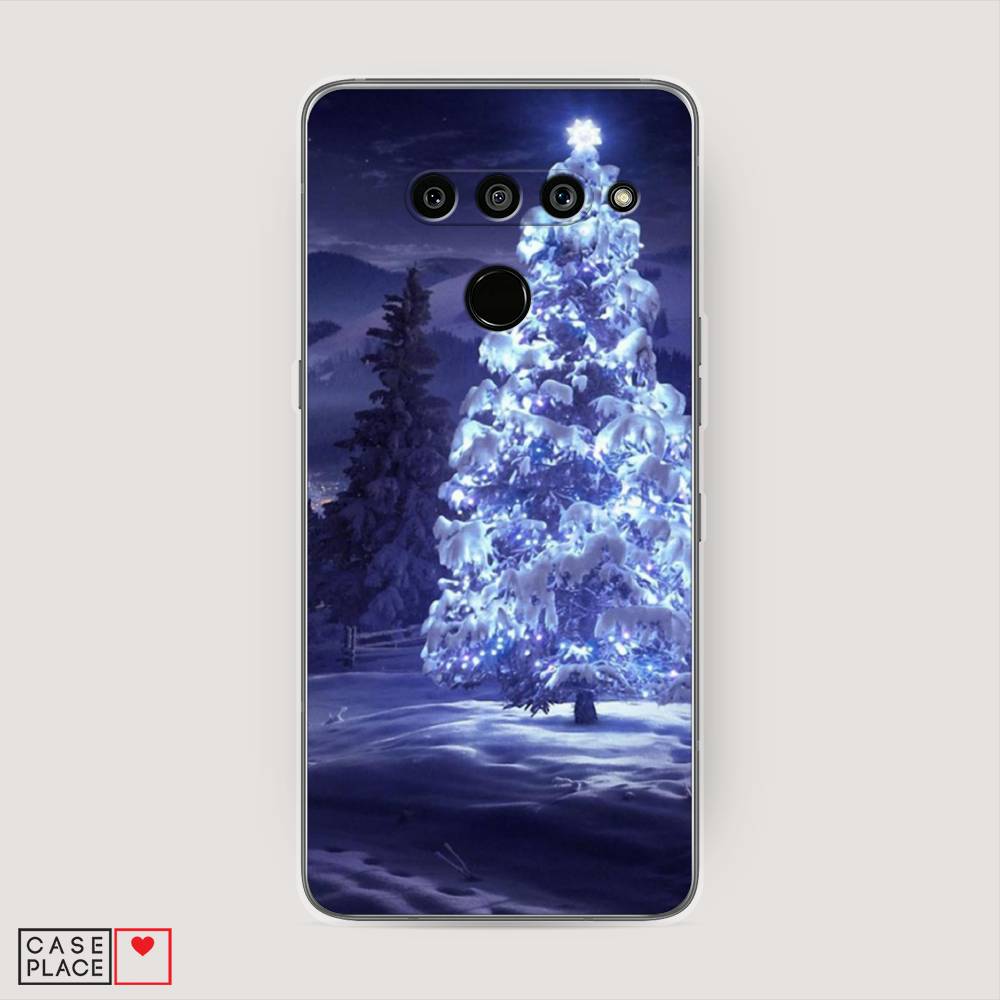 

Чехол на LG V50 ThinQ "Зима 4", Синий;черный;белый, 83850-2