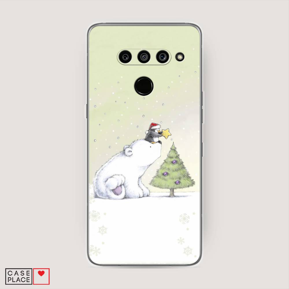 

Чехол на LG V50 ThinQ "Украшение елки", Белый;бежевый, 83850-5