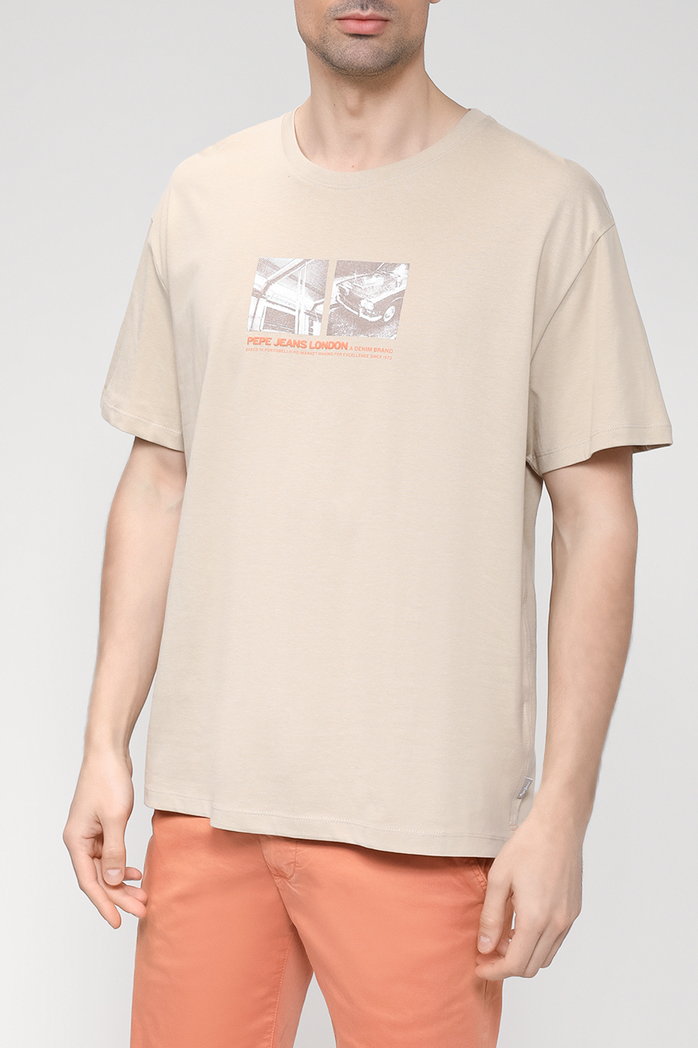 

Футболка мужская Pepe Jeans PM508692 бежевая XL, Бежевый, PM508692