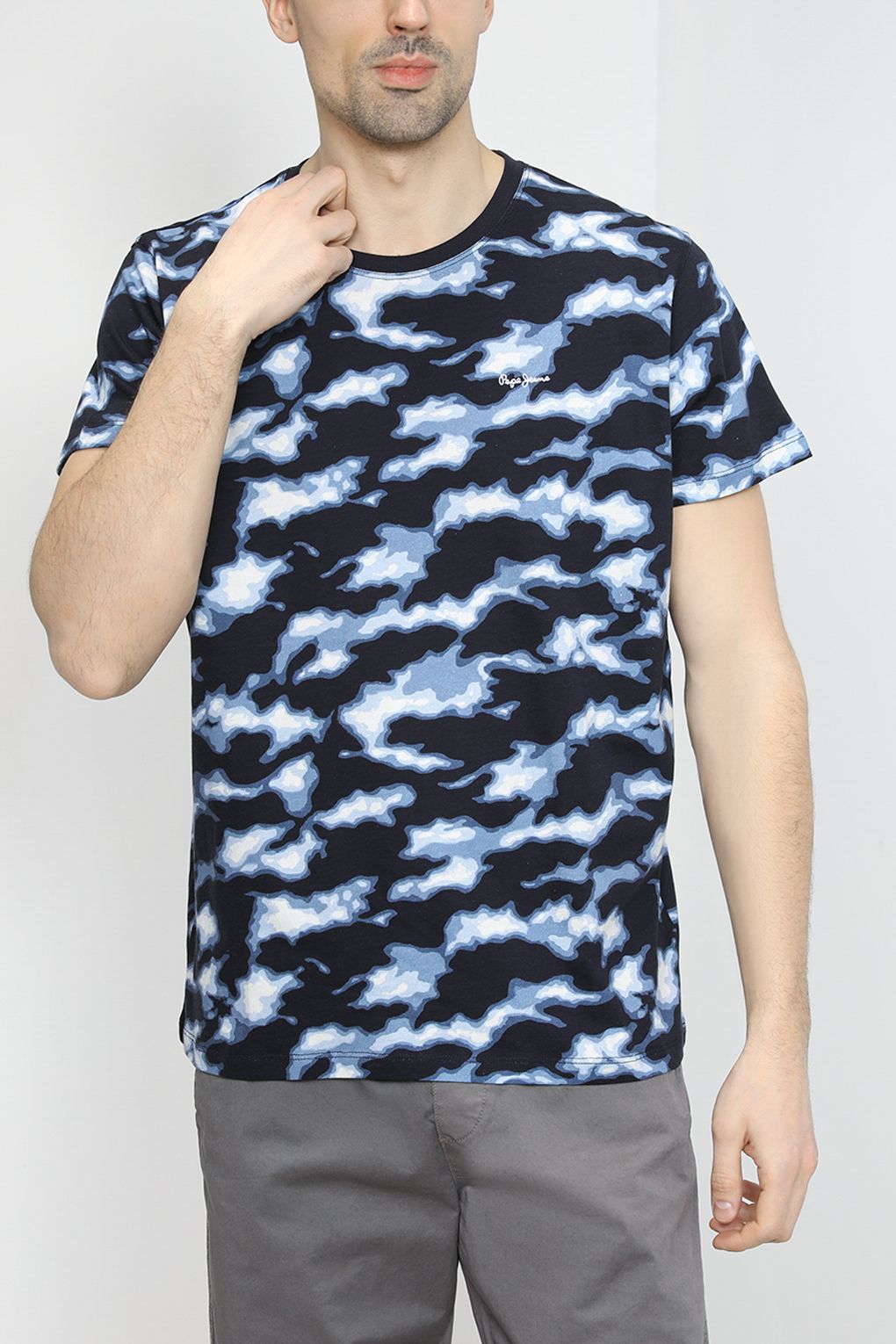 

Футболка мужская Pepe Jeans PM508689 синяя S, Синий, PM508689