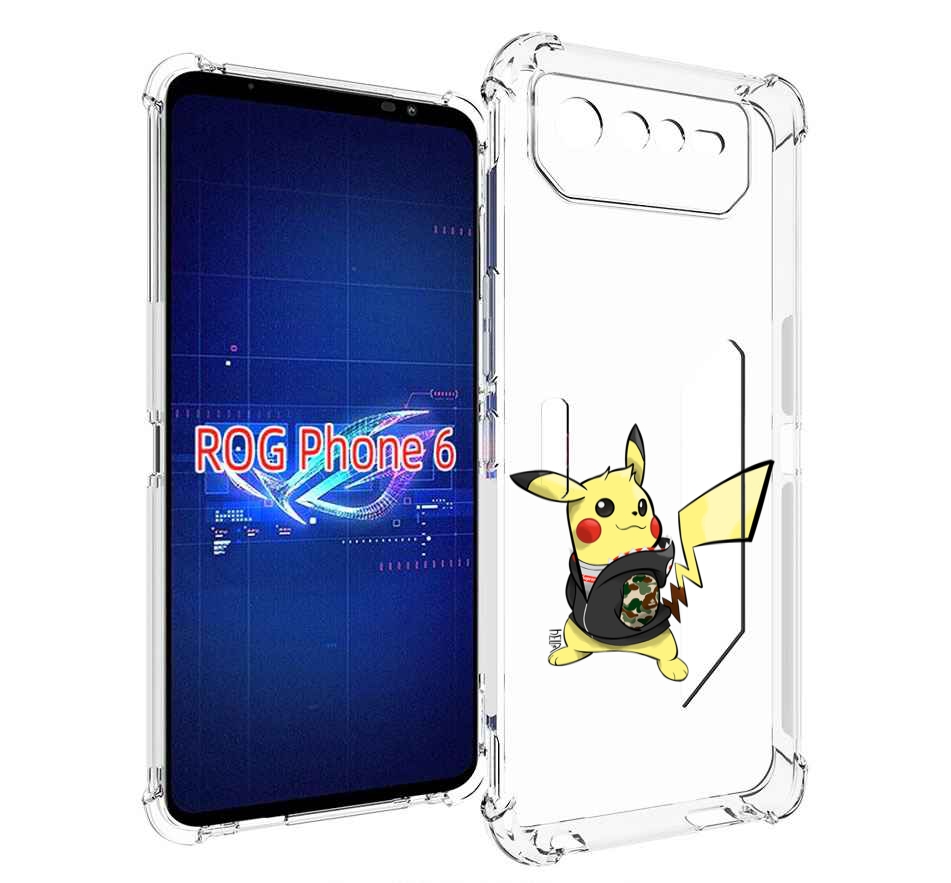 

Чехол MyPads пикачу для Asus ROG Phone 6, Прозрачный, Tocco